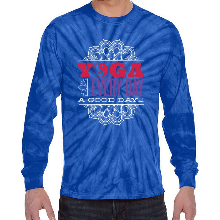 Wo Yoga Good Day Workout Positive Vibes Namaste Gift Tie-Dye Long Sleeve Shirt