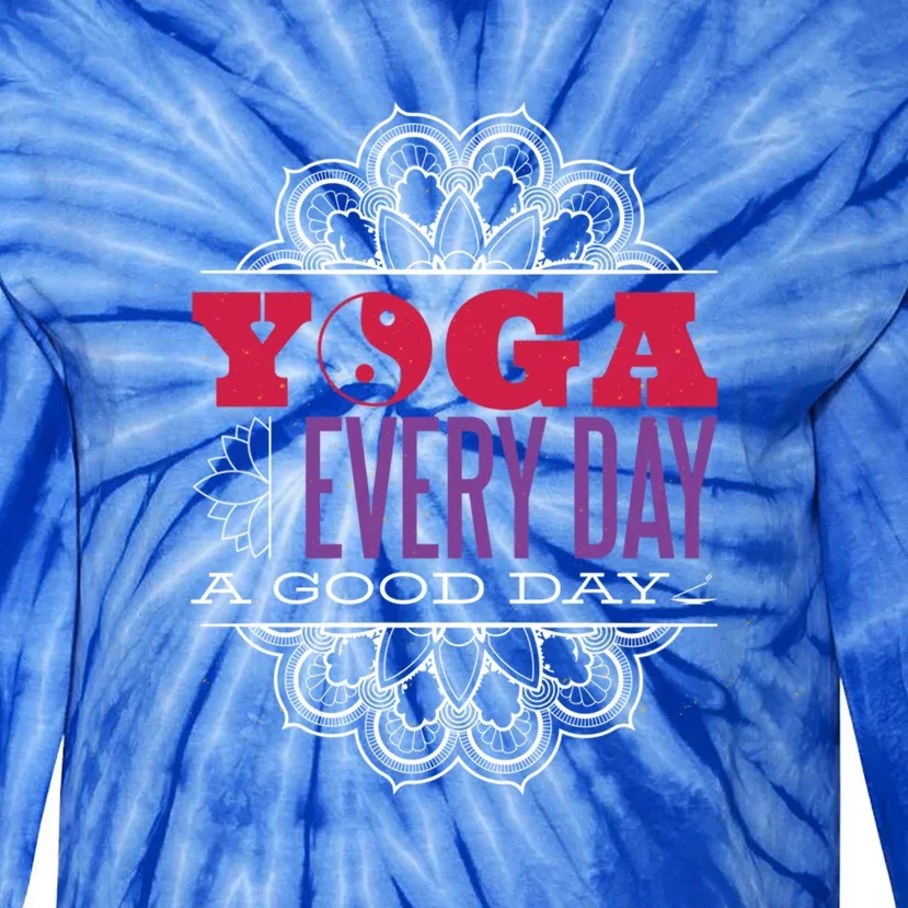 Wo Yoga Good Day Workout Positive Vibes Namaste Gift Tie-Dye Long Sleeve Shirt