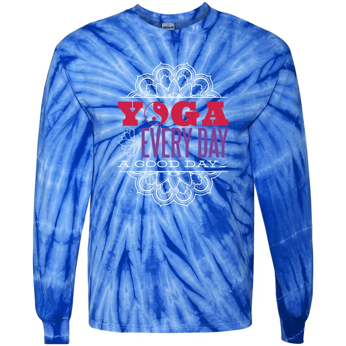 Wo Yoga Good Day Workout Positive Vibes Namaste Gift Tie-Dye Long Sleeve Shirt