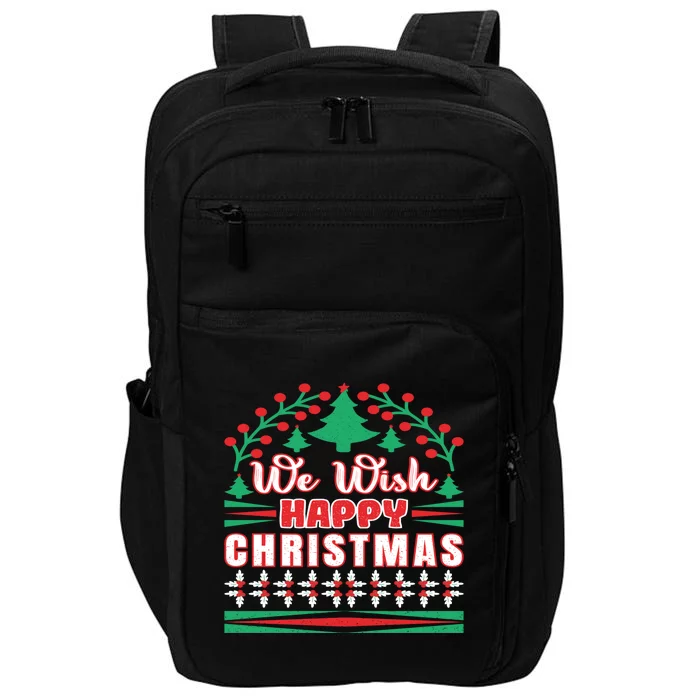 Wish You Happy Merry Jolly Christmas Matching Family Gnomes Cute Gift Impact Tech Backpack