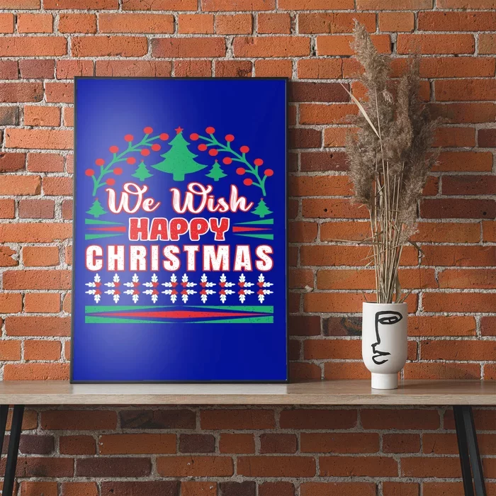 Wish You Happy Merry Jolly Christmas Matching Family Gnomes Cute Gift Poster