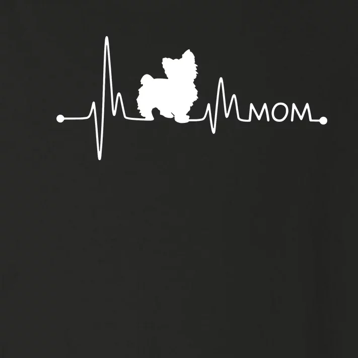 Womens Yorkie Heartbeat Mom Shirt Ekg Pulse Yorkie Lover Small Dog Toddler Long Sleeve Shirt