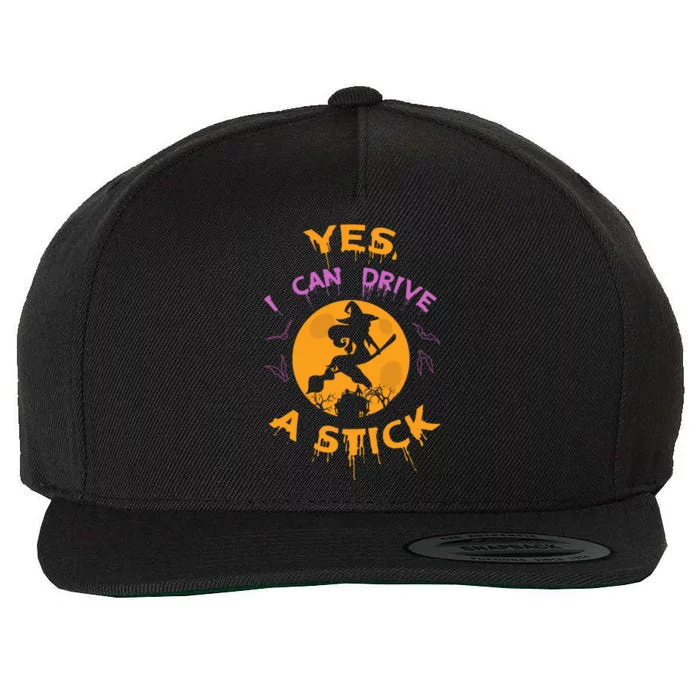 Witch Yes I Can Drive A Stick For Halloween Party Costume Gift Wool Snapback Cap