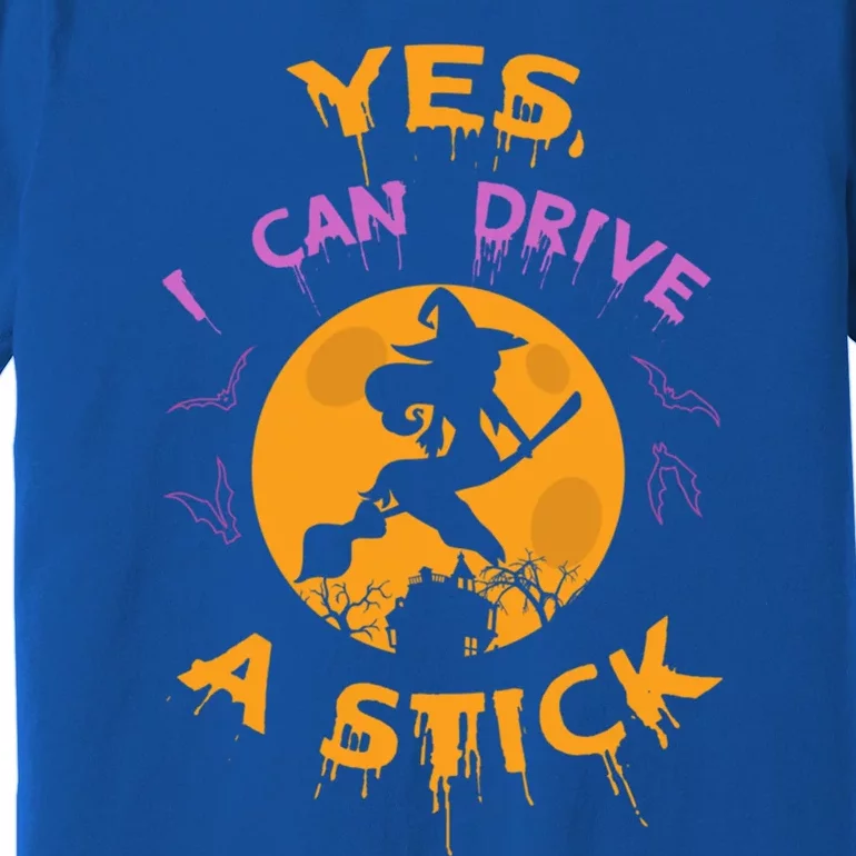 Witch Yes I Can Drive A Stick For Halloween Party Costume Gift Premium T-Shirt