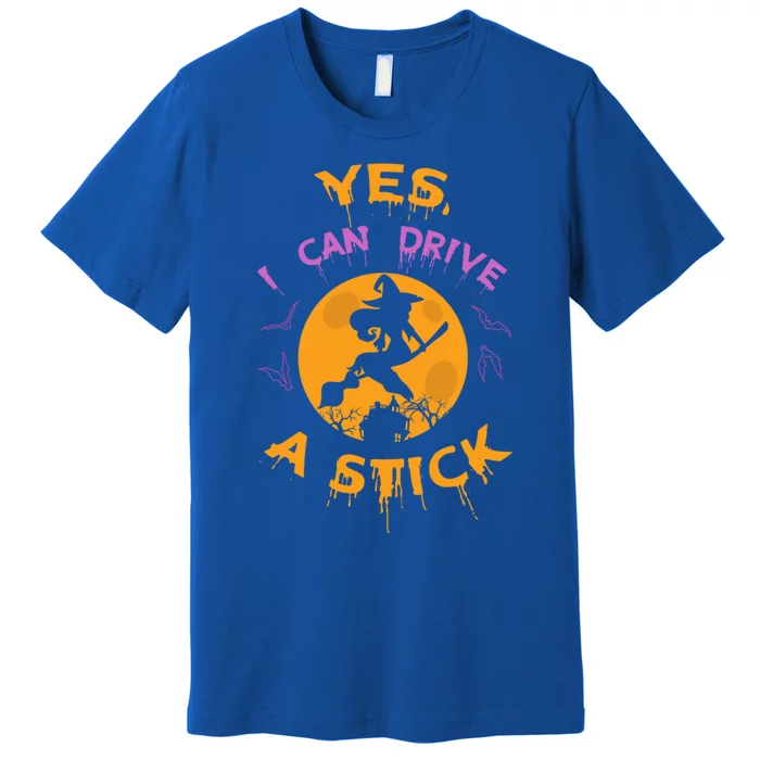 Witch Yes I Can Drive A Stick For Halloween Party Costume Gift Premium T-Shirt