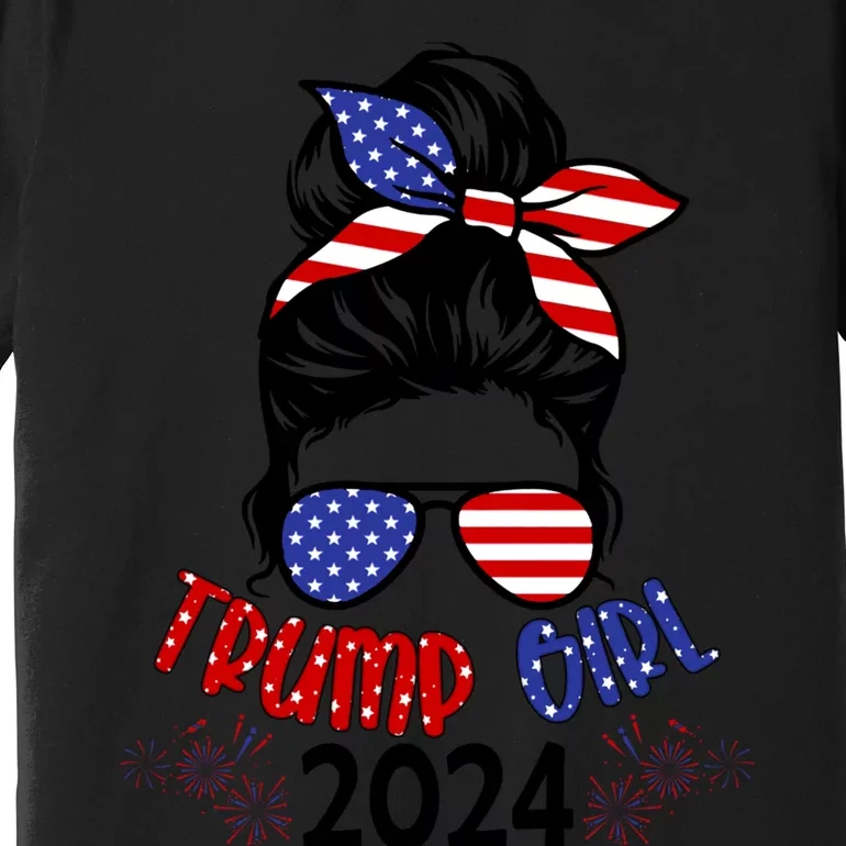 Wo Yes I'm A Trump Girl Get Over It - Trump 2024 Election Premium T-Shirt