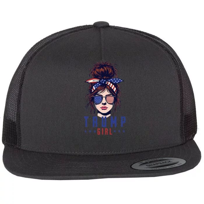 Women Yes IM A Trump Girl Get Over It Trump 2024 Election Flat Bill Trucker Hat