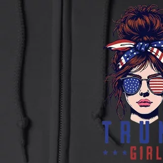 Women Yes IM A Trump Girl Get Over It Trump 2024 Election Full Zip Hoodie