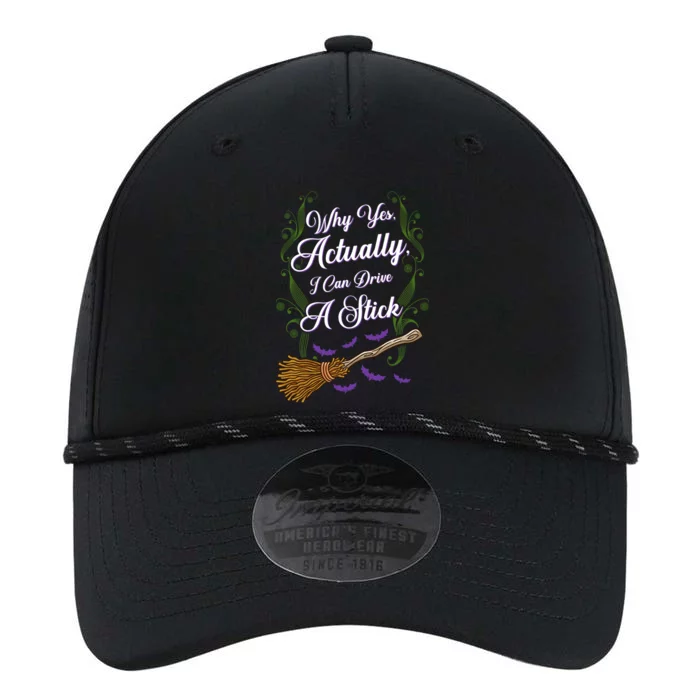 Why Yes I Can Drive A Stick Funny Halloween Witch Gift Performance The Dyno Cap