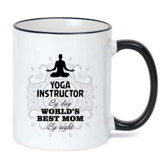 Wos Yoga Instructor And Worlds Best Mom Gift Black Color Changing Mug