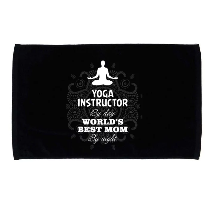 Wos Yoga Instructor And Worlds Best Mom Gift Microfiber Hand Towel