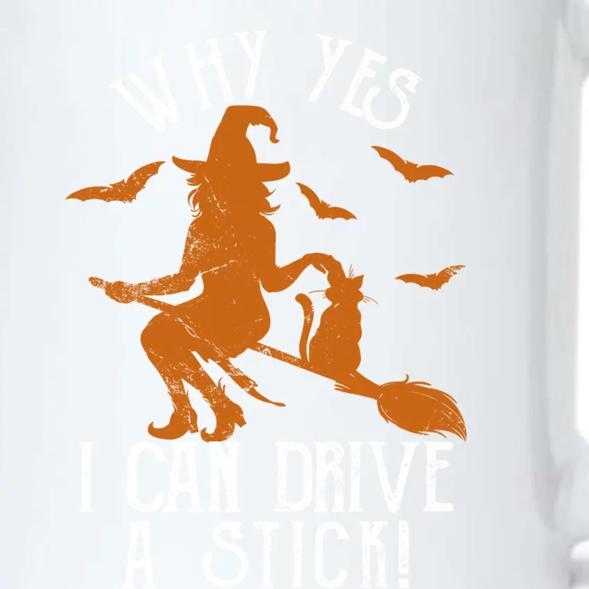 Why Yes I Can Drive A Stick Witch Funny Halloween Witches Cool Gift Black Color Changing Mug