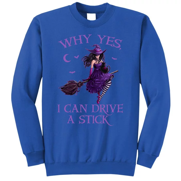 Why Yes I Can Drive A Stick Funny Halloween Witch Meaningful Gift Tall Sweatshirt