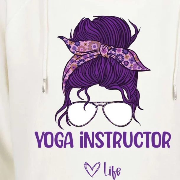 Wos Yoga Instructor Life Great Gift Womens Funnel Neck Pullover Hood