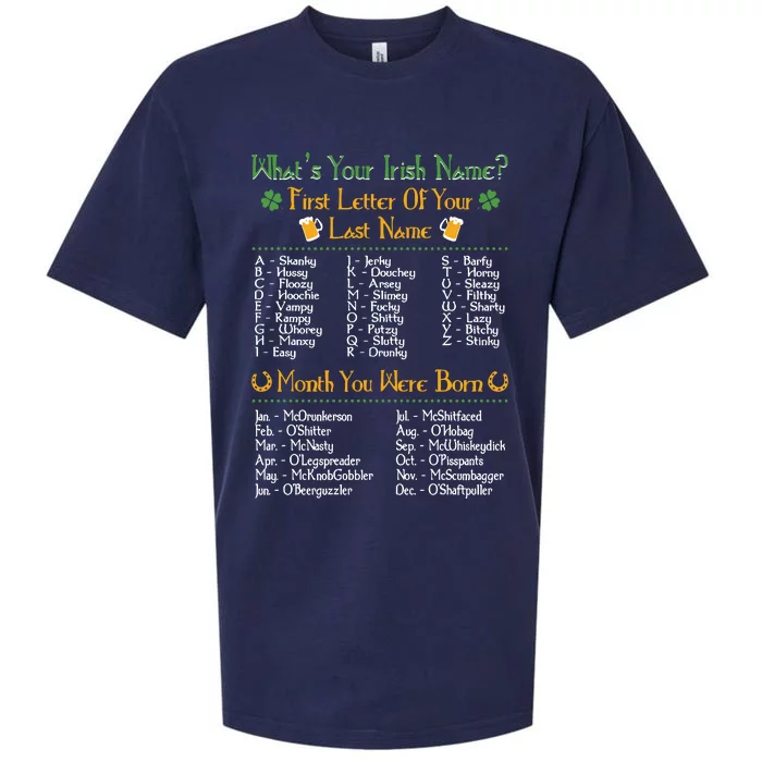 What's Your Irish Name Funny St Patrick's Day Drinking Day Sueded Cloud Jersey T-Shirt