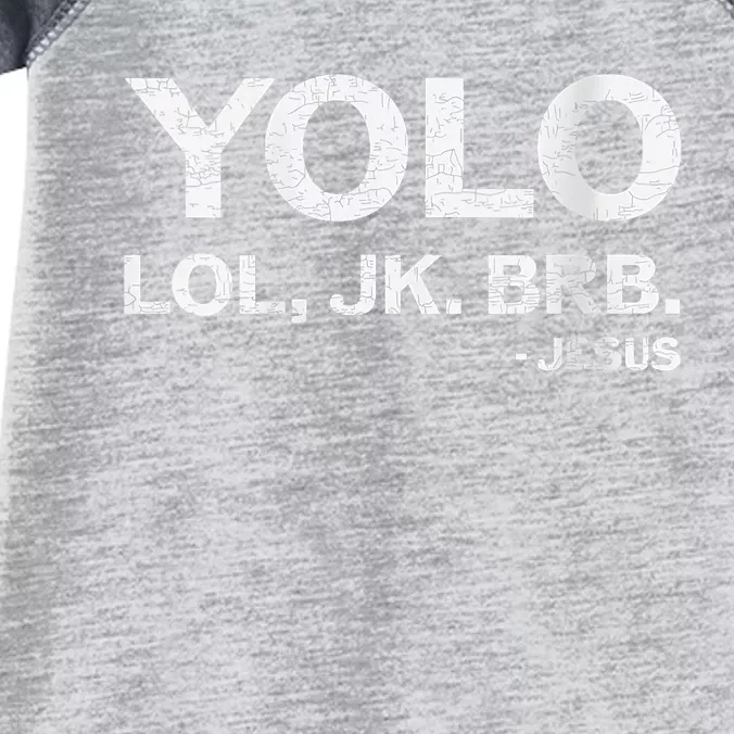 Women Yolo Jk Brb Jesus Funny Easter Day Christians Infant Baby Jersey Bodysuit