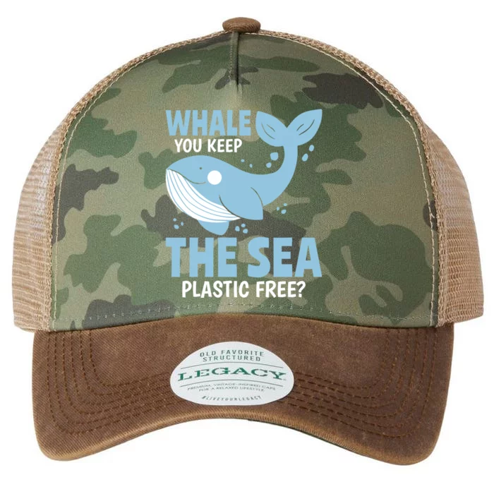 Whale You Keep The Sea Plastic Free? World Oceans Day Gift Legacy Tie Dye Trucker Hat