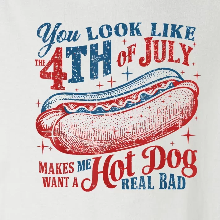 Women You Look Like 4th Of July Hot Dog Wiener Gift Toddler Long Sleeve Shirt