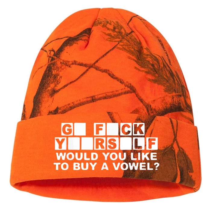 Would You Like To Buy A Vowel Dirty Joke Grown Up Humor Kati - 12in Camo Beanie