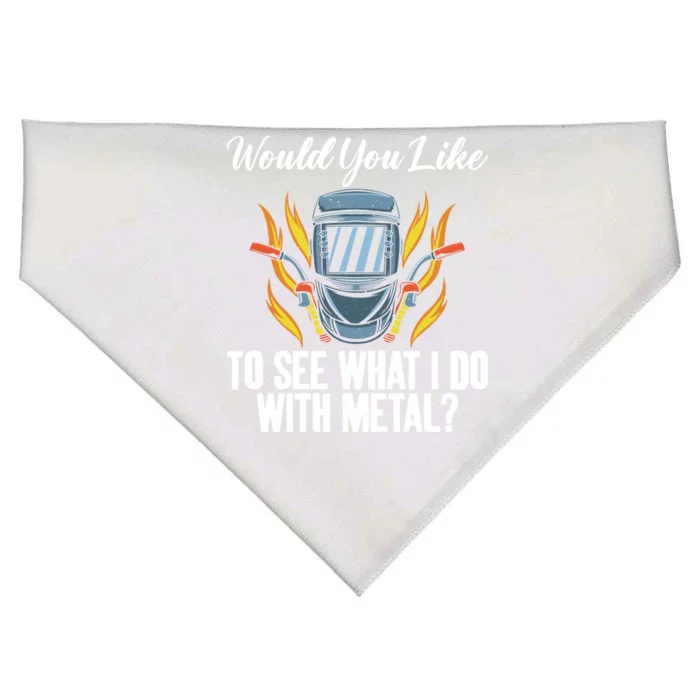 Would You Like To See What I Do Funny Welding Gift USA-Made Doggie Bandana