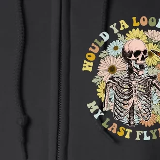 Would you look at that my last flying floral skeleton Full Zip Hoodie