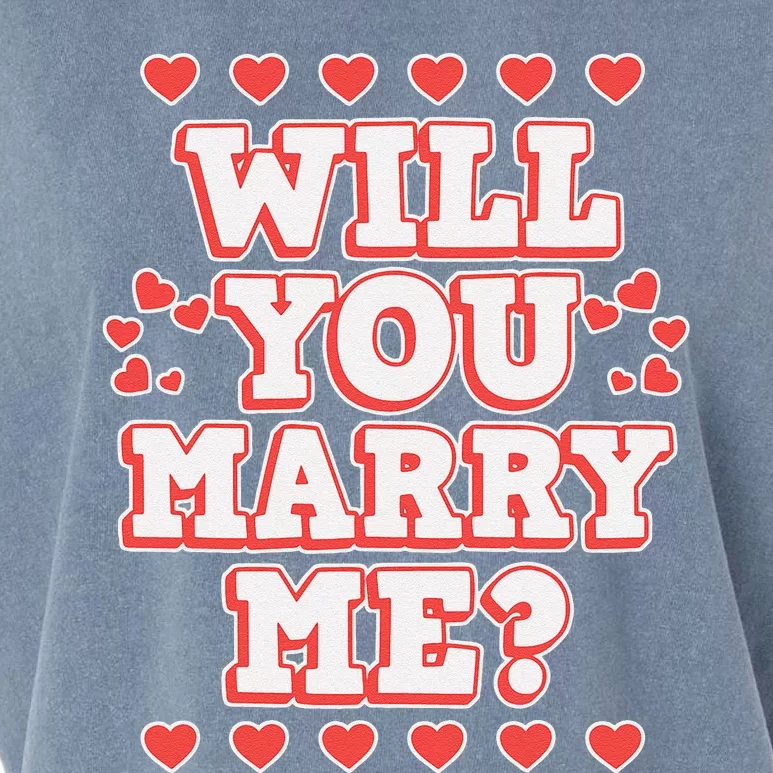 Will You Marry Me Valentine's Day Garment-Dyed Women's Muscle Tee