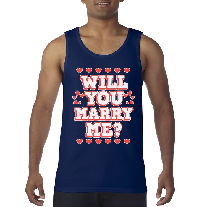 Will You Marry Me Valentine's Day Tank Top