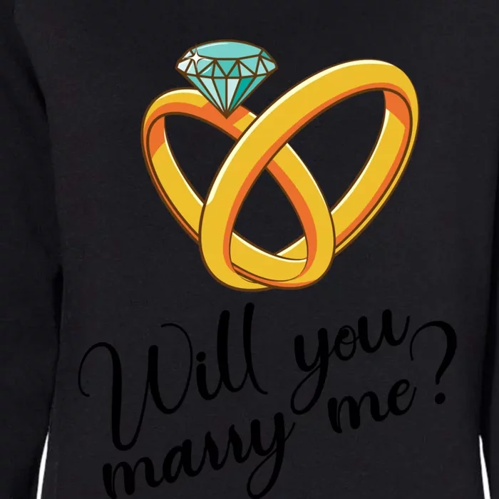 Will You Marry Me Gift Womens California Wash Sweatshirt