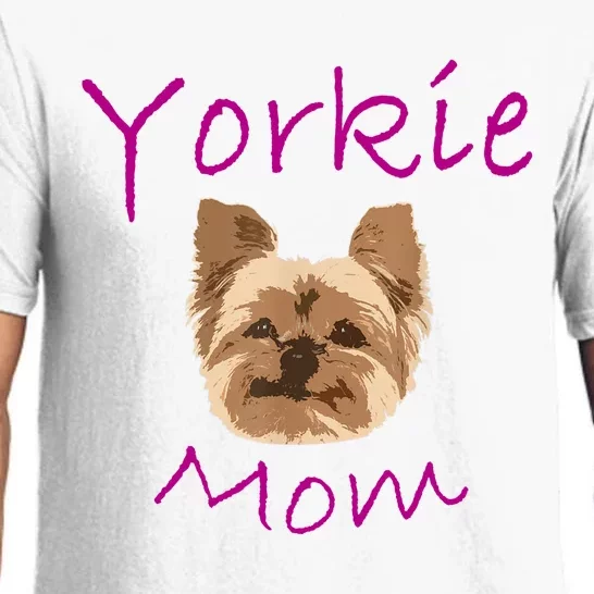 Wo Yorkie Mom Proud Yorkshire Terrier Mama Mom Pajama Set