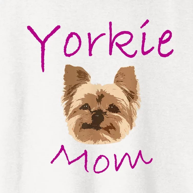 Wo Yorkie Mom Proud Yorkshire Terrier Mama Mom Women's Crop Top Tee