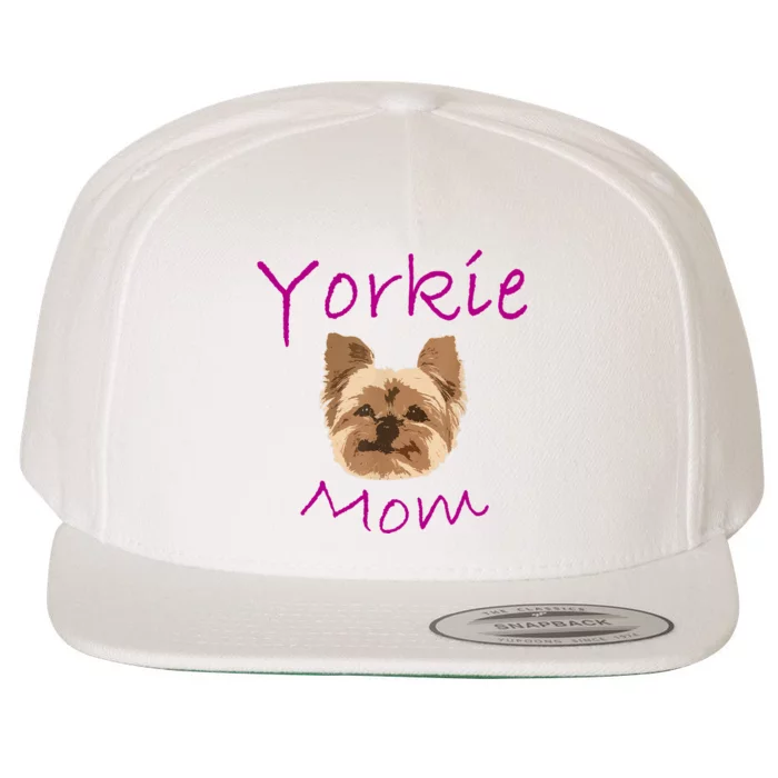 Wo Yorkie Mom Proud Yorkshire Terrier Mama Mom Wool Snapback Cap