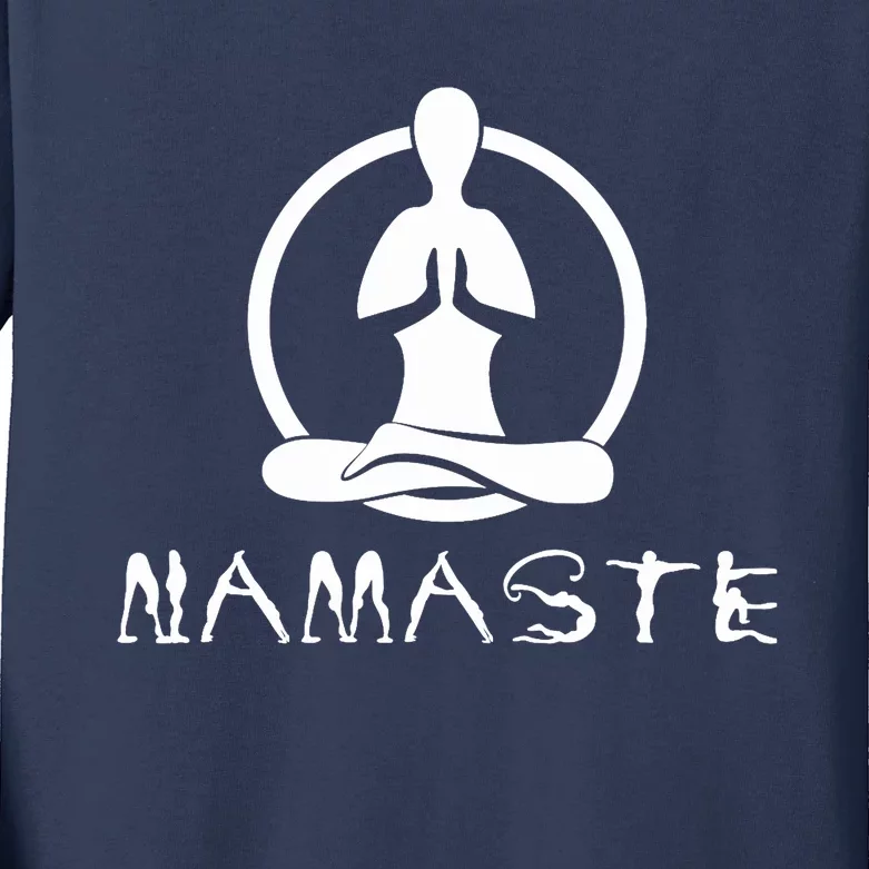 Workout Yoga Namaste Yoga Kids Long Sleeve Shirt