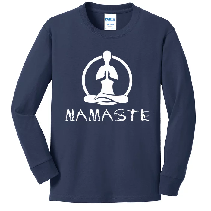 Workout Yoga Namaste Yoga Kids Long Sleeve Shirt