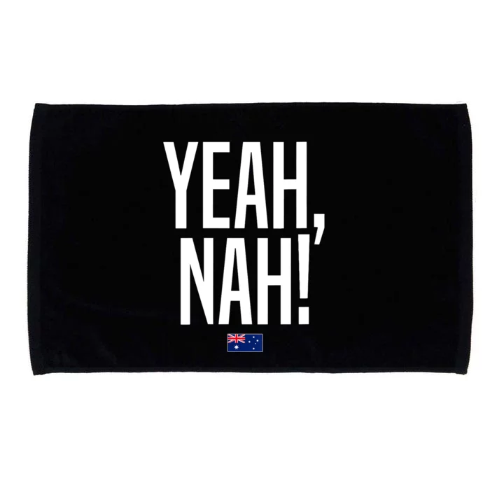 Wo Yeah Nah Australia Aussie Australian Slang V-Neck Microfiber Hand Towel