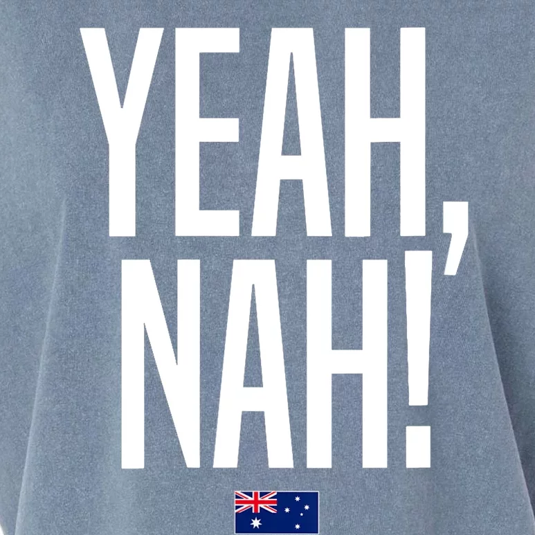 Wo Yeah Nah Australia Aussie Australian Slang V-Neck Garment-Dyed Women's Muscle Tee