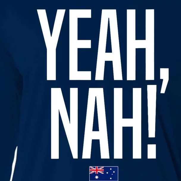 Wo Yeah Nah Australia Aussie Australian Slang V-Neck Cooling Performance Long Sleeve Crew