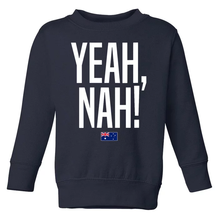 Wo Yeah Nah Australia Aussie Australian Slang V-Neck Toddler Sweatshirt