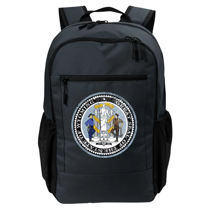 Wyoming Distressed State Seal Daily Commute Backpack