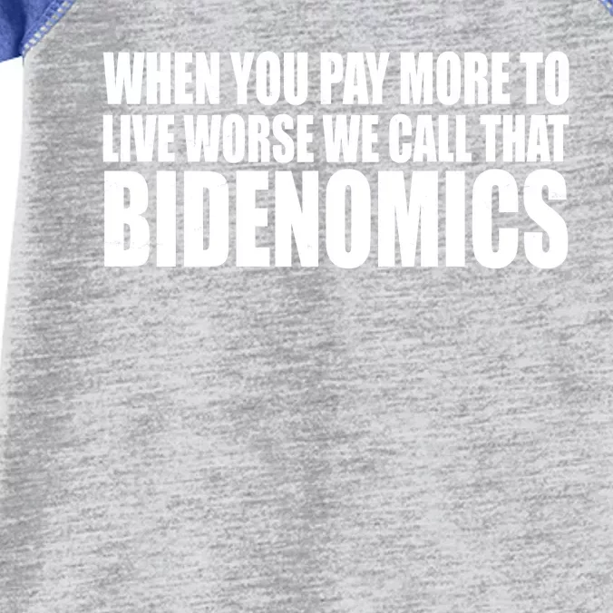 When You Pay More To Live Worse We Call That Bidenomics Funny Anti Joe Biden Infant Baby Jersey Bodysuit