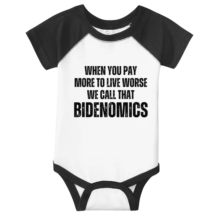 When You Pay More To Live Less We Call That Bidenomics Infant Baby Jersey Bodysuit