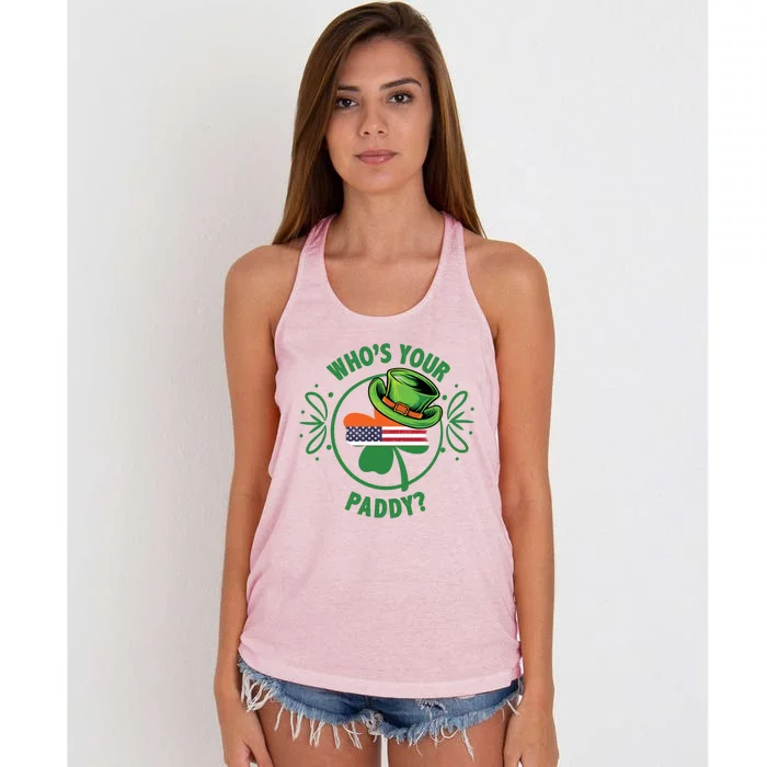 Who’s Your Paddy? Gift Women's Knotted Racerback Tank