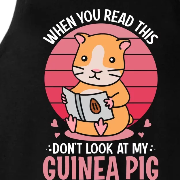 When You Read This Dont Look At My Guinea Pig Ladies Tri-Blend Wicking Tank