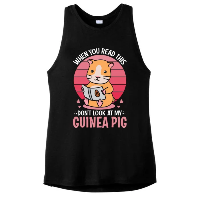 When You Read This Dont Look At My Guinea Pig Ladies Tri-Blend Wicking Tank