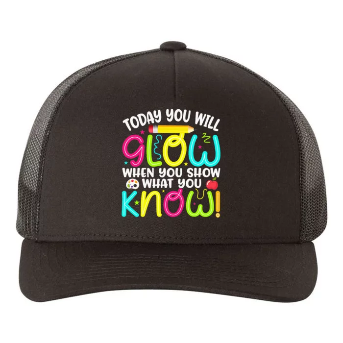 What You Show Rock The Testing Day Exam Teachers Yupoong Adult 5-Panel Trucker Hat