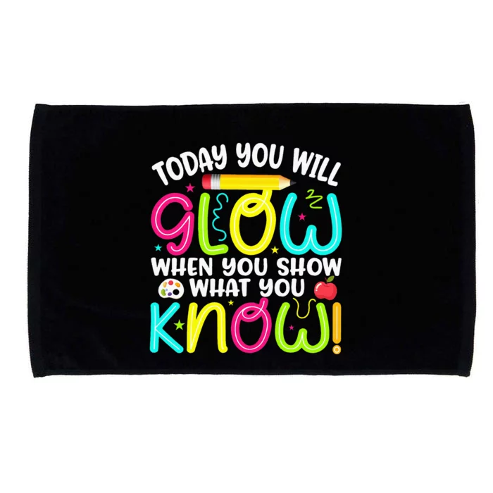 What You Show Rock The Testing Day Exam Teachers Microfiber Hand Towel