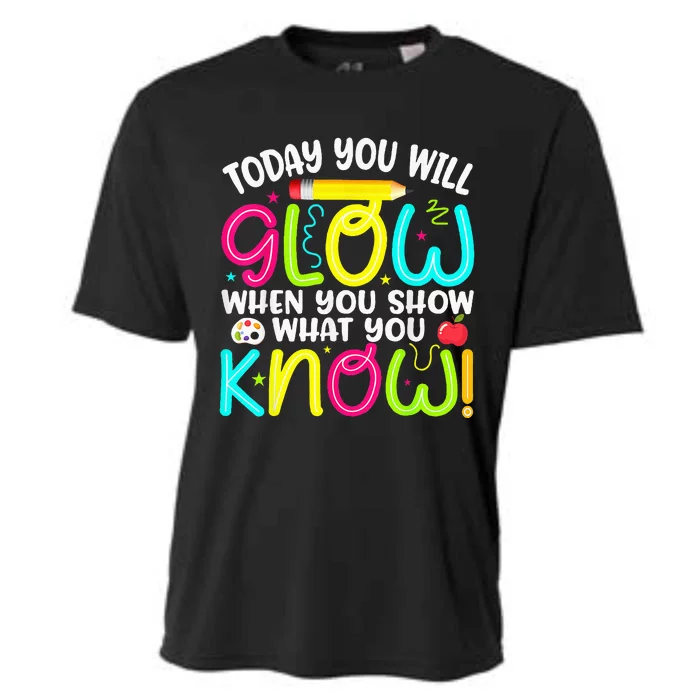 What You Show Rock The Testing Day Exam Teachers Students Cooling Performance Crew T-Shirt