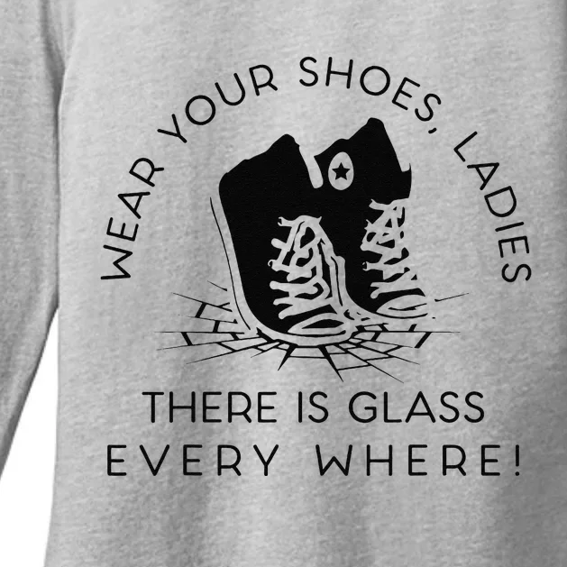 Wear Your Shoes Kamala Harris For Women Glass Ceiling Fe Gift Womens CVC Long Sleeve Shirt