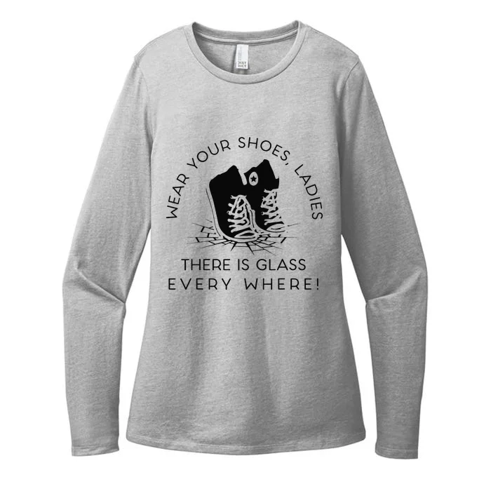 Wear Your Shoes Kamala Harris For Women Glass Ceiling Fe Gift Womens CVC Long Sleeve Shirt