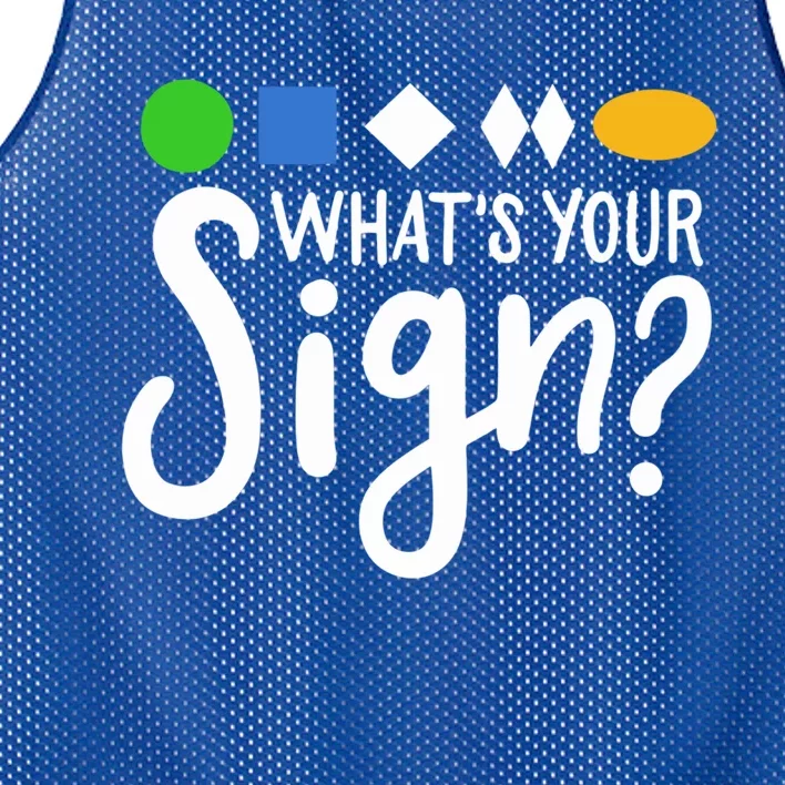 Whats Your Sign For Skiing Gift Mesh Reversible Basketball Jersey Tank