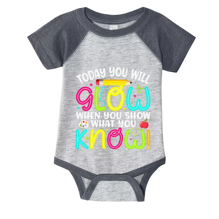 What You Show Rock The Testing Day Exam Teachers Infant Baby Jersey Bodysuit